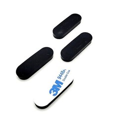 1 1/2″ x 1/2″ Oval Rubber Stick on Feet Bumpers 3/16″ Thick 3M Adhesive Backing