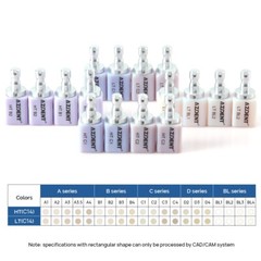 5Pcs/Box Dental C14 Glass Ceramic Lithium Dislicate Blocks CAD Cerec LT/HT