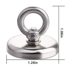 Neodymium Fishing Magnets 6 Pack, 100 lbs(45KG) Pulling Force Rare Earth Magnet