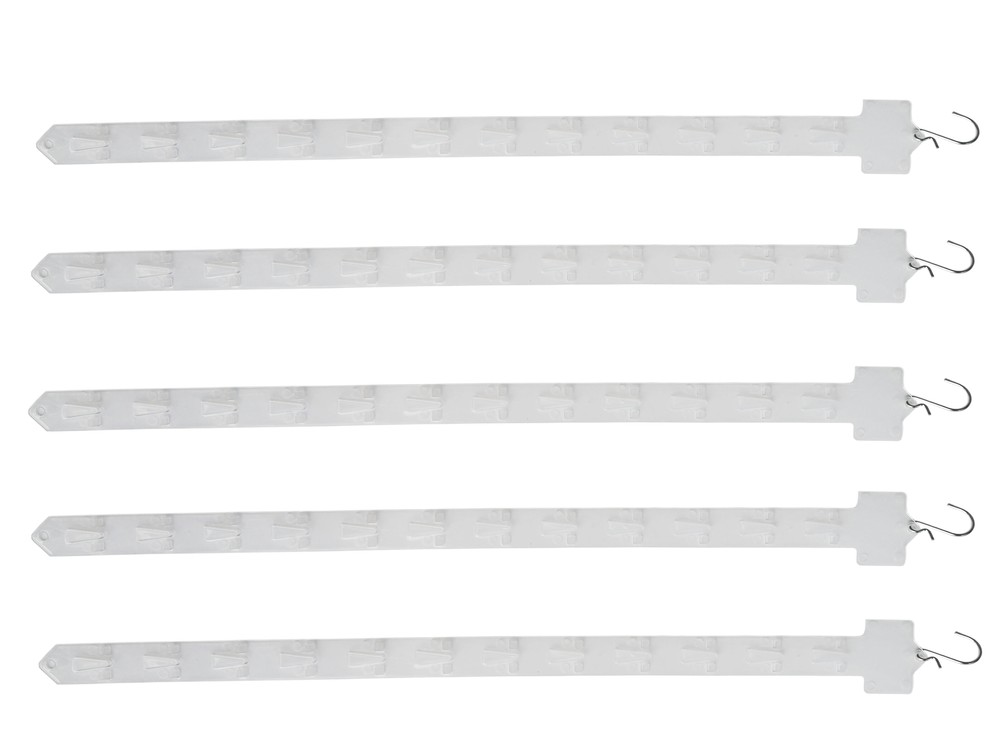 5PK Hanging Merchandising Strip Display Plastic Clip On Strips