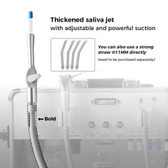 Unidad dental portátil Compresor de aire Ejector de saliva succión poderosa de