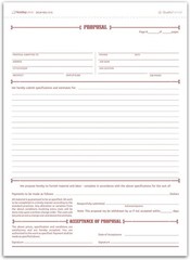 Letter Size General Proposal Forms, 3-Part NCR, White/Canary/Pink – 50 Sets