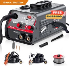 Soldadora MIG de 140 A, Soldadora MIG/Varilla 2 en 1 con núcleo fundente, 110 V