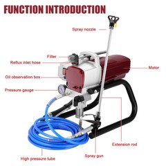 1700W High Pressure Airless Paint Sprayer High Efficiency Power Painting 220V