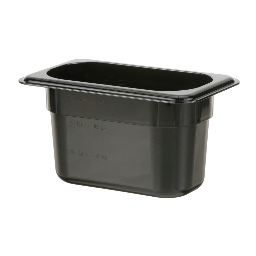 Cambro 94CW110 1/9 Size x 4 in Black Food Pan