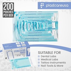 2.25″ x 4″ Self-Sealing Sterilization Pouches for Autoclave (1 Box of 200)