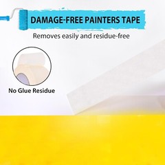 White Painters Tape Multi-Surface Tape, 2 in x 60 yards per roll, Easy to Remove