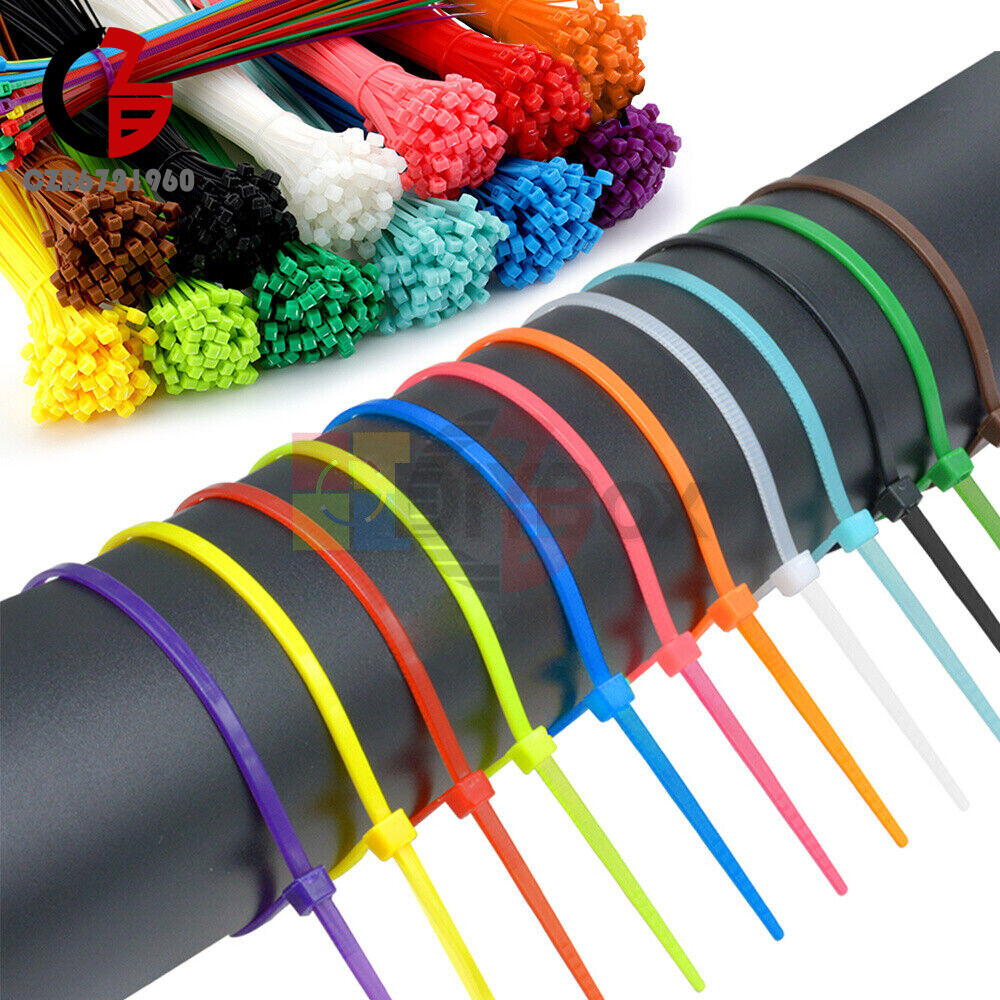 100-1000PCS 2.5mm 100 150 200 mm Self-locking Plastic Nylon Cable Ties Wire Zip.