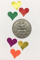 Scrapbooking Sticker Heart 0.5 Inch 13mm Valentines Day Stickers for Decoration