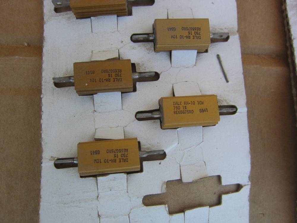 Dale RH-10 RE65G75R0 75Ω Resistor Lot of 2, New