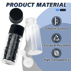 10ml Clear Glass Vials, 100 Pack Small Glass Lab Vials with Screw Caps, Plast…