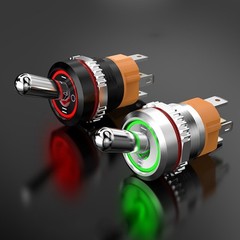 16mm Power Toggle switch ON/OFF 2/3 Position 20A 250VAC Waterproof LED Red Green