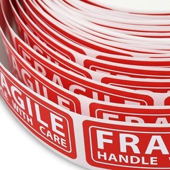 1 Roll 1000 1 x 3 FRAGILE HANDLE WITH CARE Stickers Labels Mailing Shipping
