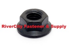 (1) 5/8-18 Hex Flange Nut Grade 8 Plain black finish 5/8×18 Nuts 5/8 x 18