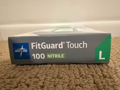 Medline FitGuard Touch Exam Nitrile Gloves, , LARGE, 100ct