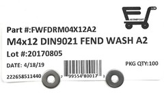 (100) M4 Stainless Steel Fender Washer DIN9021 4mm Metric Large OD Washer A2