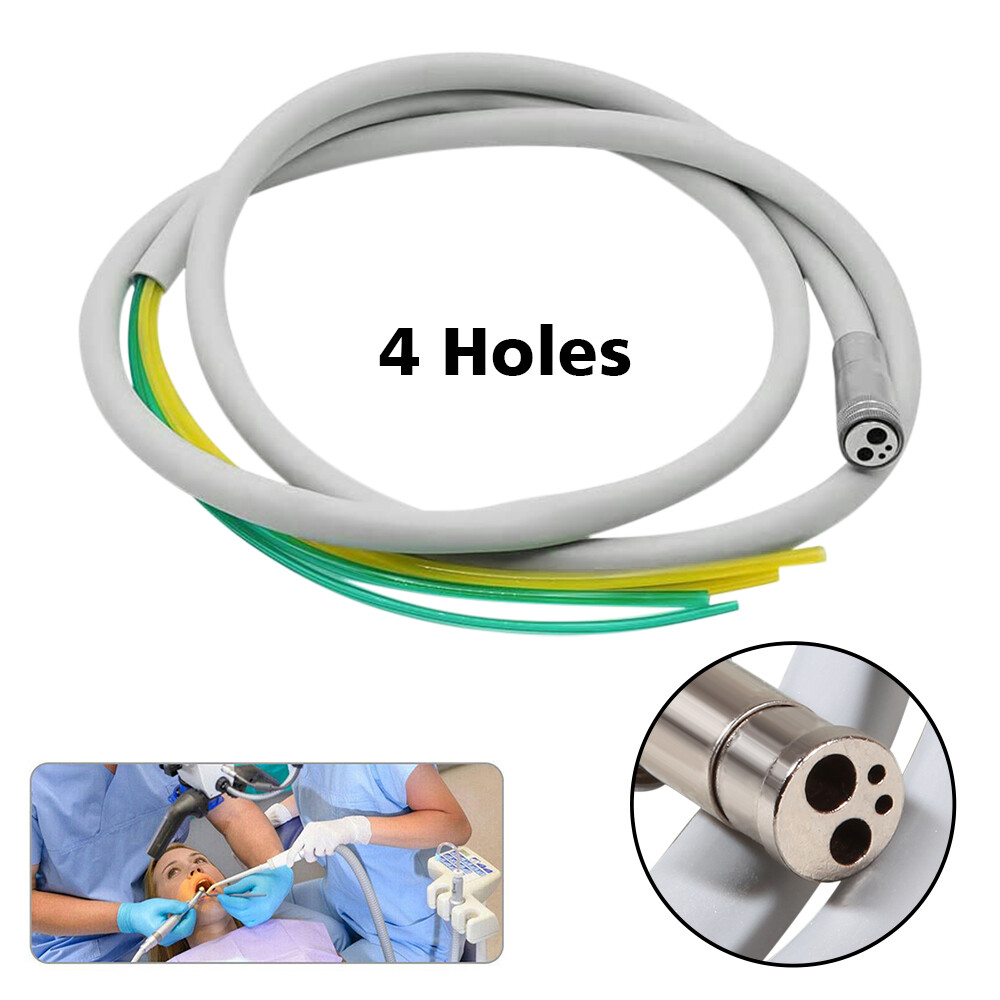 Dental 4 Hole Silicone Hose Tubing Tube for High Fast/Low Slow Speed Handpiece B