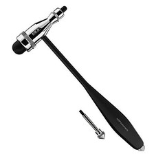Neurological Reflex Hammer with Built-in Brush – Light HDP Handle, Lifetime Warr