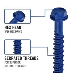Everbilt Concrete Screws 1/4” X 1-1/4in Concrete Screws