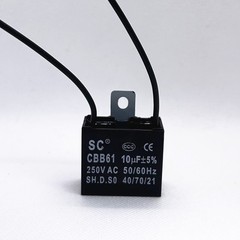 CBB61 10mfd 10uF 10 uF 250V AC 50/60Hz FAN MOTOR RUN Capacitor 2 WIRES US STOCK