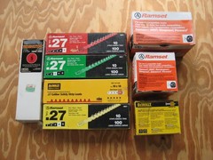 Ramset DeWalt Remington LOT of 27 Caliber Powder Loads & Drive Pins Fasteners