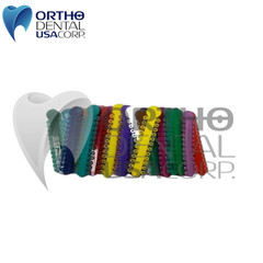 Orthodontic Elastomeric Ligature Ties Pack x 40 sticks / 1,040 donuts latex F