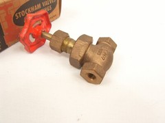 Stockham USA Bronze Globe Valve Needle Type Stem 1/8″ NPT Part# B-64 200 PSI