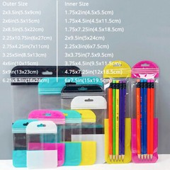 Multi-Size Front & Back Clear Glossy Flat Mylar Zip Lock Bag w/ Hang Hole
