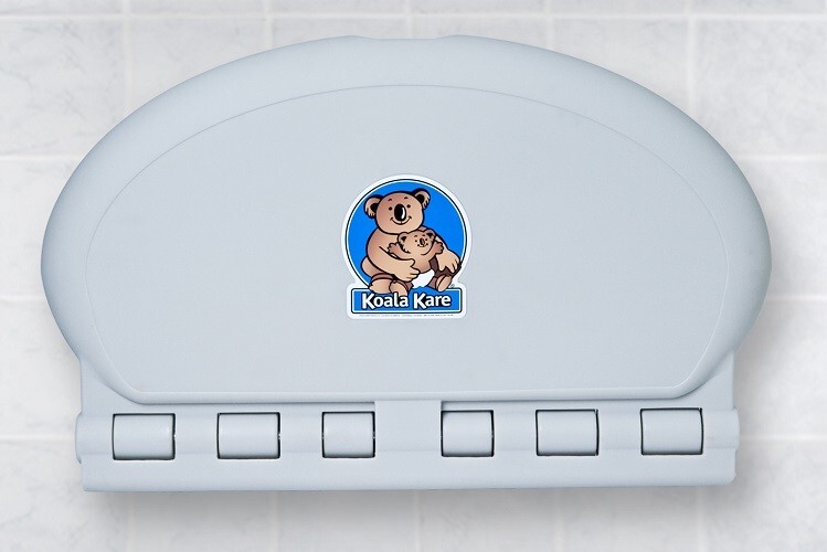 KOALA KARE® KB208-01 OVAL BABY CHANGING STATION Grey Surface Mounted