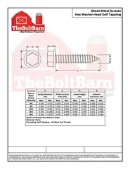 #12 Hex Washer Head Self Tapping Sheet Metal Screws Zinc (Pick Length & Qty)