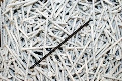 (175) White Phillips Flat Head 3/16 x 3-1/4 Concrete Masonry Screw Tapcon