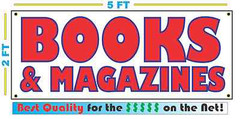 BOOKS & MAGAZINES Banner Sign 4 Resale Shop Antique Store New & Used