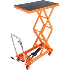VEVOR Hydraulic Lift Table Cart 770 lbs Manual Double Scissor Lift Table 59″