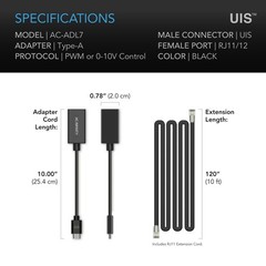 AC Infinity RJ11/12 to UIS Port Type-A Adapter Dongle, Conversion Cable Cord wit