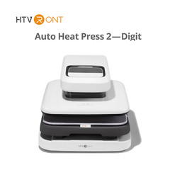 HTVRONT Auto Heat Press 2-Digit 15×15 in Plate T Shirt Printing Machine White