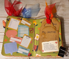 Junk Journal Handmade Booklet Book Vintage “School Days” Pockets, Ephemera