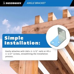 Sandbaggy 2″ x 1-1/2″ x 1-3/8″ Galvanized Angle Bracket (90°)