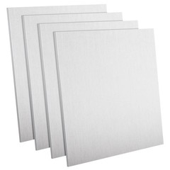 4 Pack 6061 T6 Aluminum Sheet Metal 6 X 6 X 1/8 Inch Flat Plain Aluminum Plate C