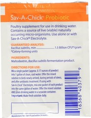 Sav-A-Chick Probiotic Supplements 3-Count Maintains Digestive Health – 2 Pack