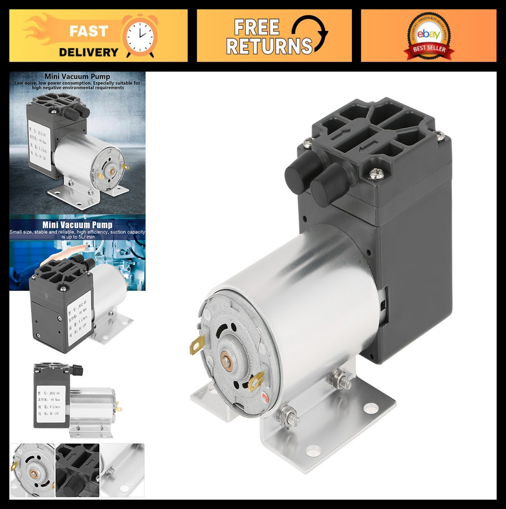 12V Mini Vacuum Pump 5L/min Negative Pressure Suction for Gas Analysis & Samplin