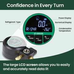 Super Stars HVAC Digital Manifold Gauge for AC Charging with LCD Backlit | Compa