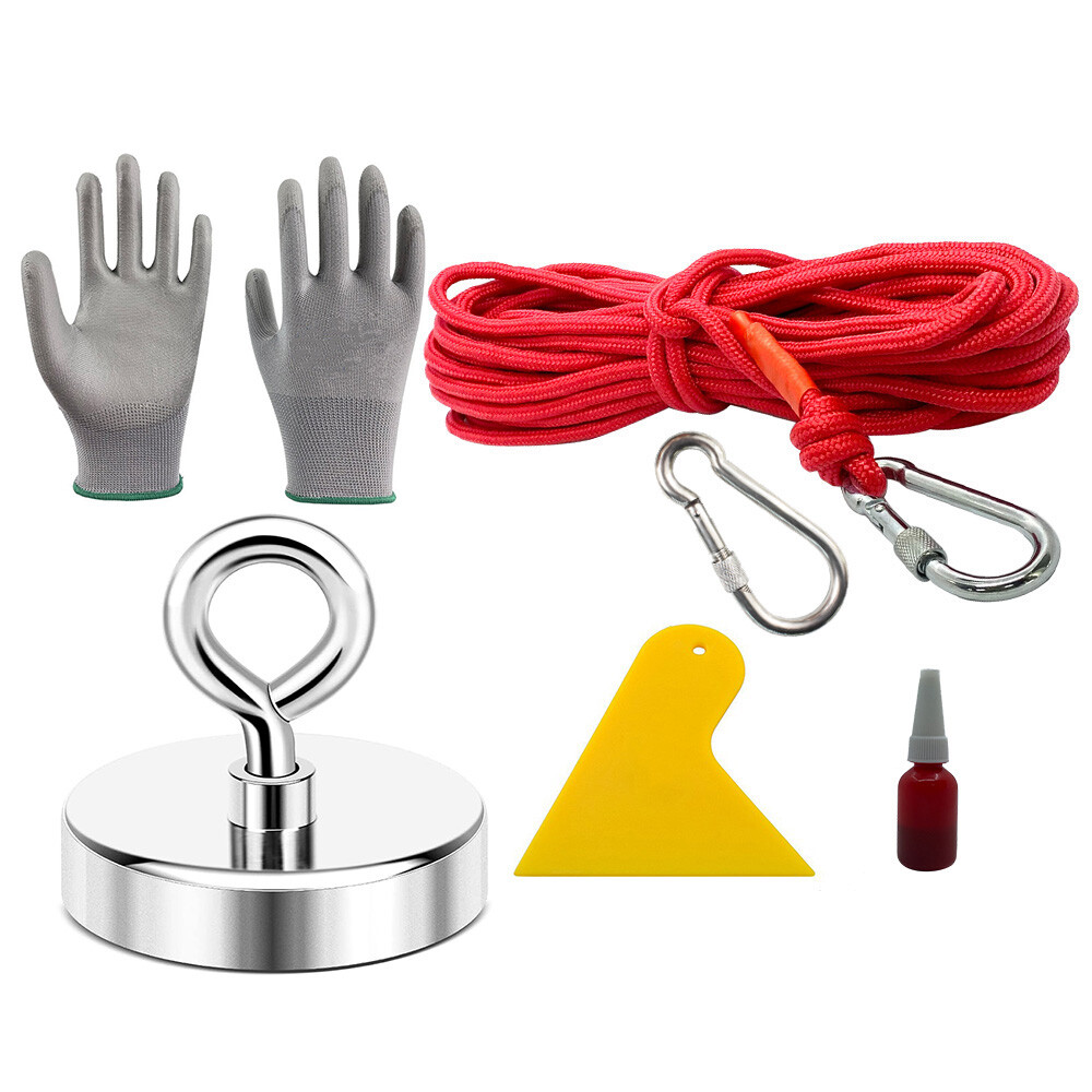 Double Side Fishing Magnet 1100LBS Neodymium Heavy Duty Treasure Hunt Searching
