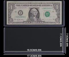 100 Pack Acid Free Paper Money Sleeves With Storage Case Dollar Bill Holders US