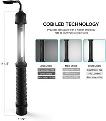 NEIKO 40339A Cordless COB LED Work Light 1000 Lumens Rechargeable Black