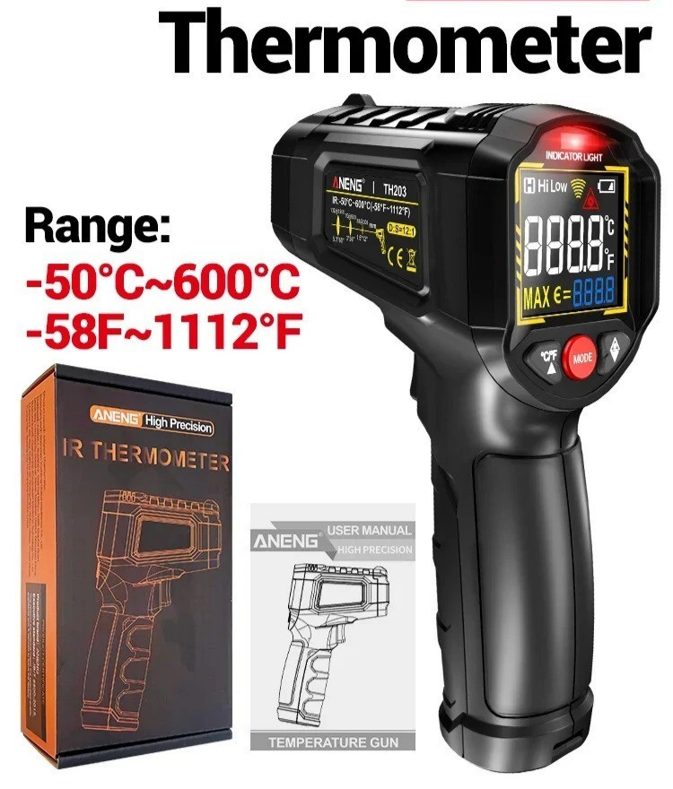 Infrared Thermometer LCD Digital Non-contact Laser IR Temperature Gun Temp Meter