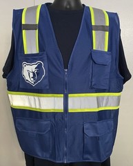 🦺🏀🚧MEMPHIS GRIZZLIES SAFETY VEST PPE W/REFLECTIVE LOGO SIZE M/L/XL/2-4XL