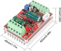 2*400W 6V-60V BLDC 3 Phase DC Brushless Motor Controller PWM Hall motor Control