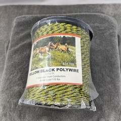 1312 ft. Yellow / Black 400 Meter Poly Wire Electric Fencing Livestock Fence Rol