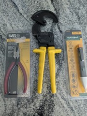 Klein Tools 63607 Ratcheting Cable Cutter 350 MCM Copper 9 in Yellow Handles