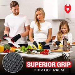 Cut Resistant Gloves Food Grade with Grip Dots for Superb Grip – Breathable &…